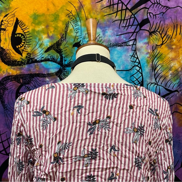 🌈 Lovely walnut art wrap blouse - Picture 5 of 11